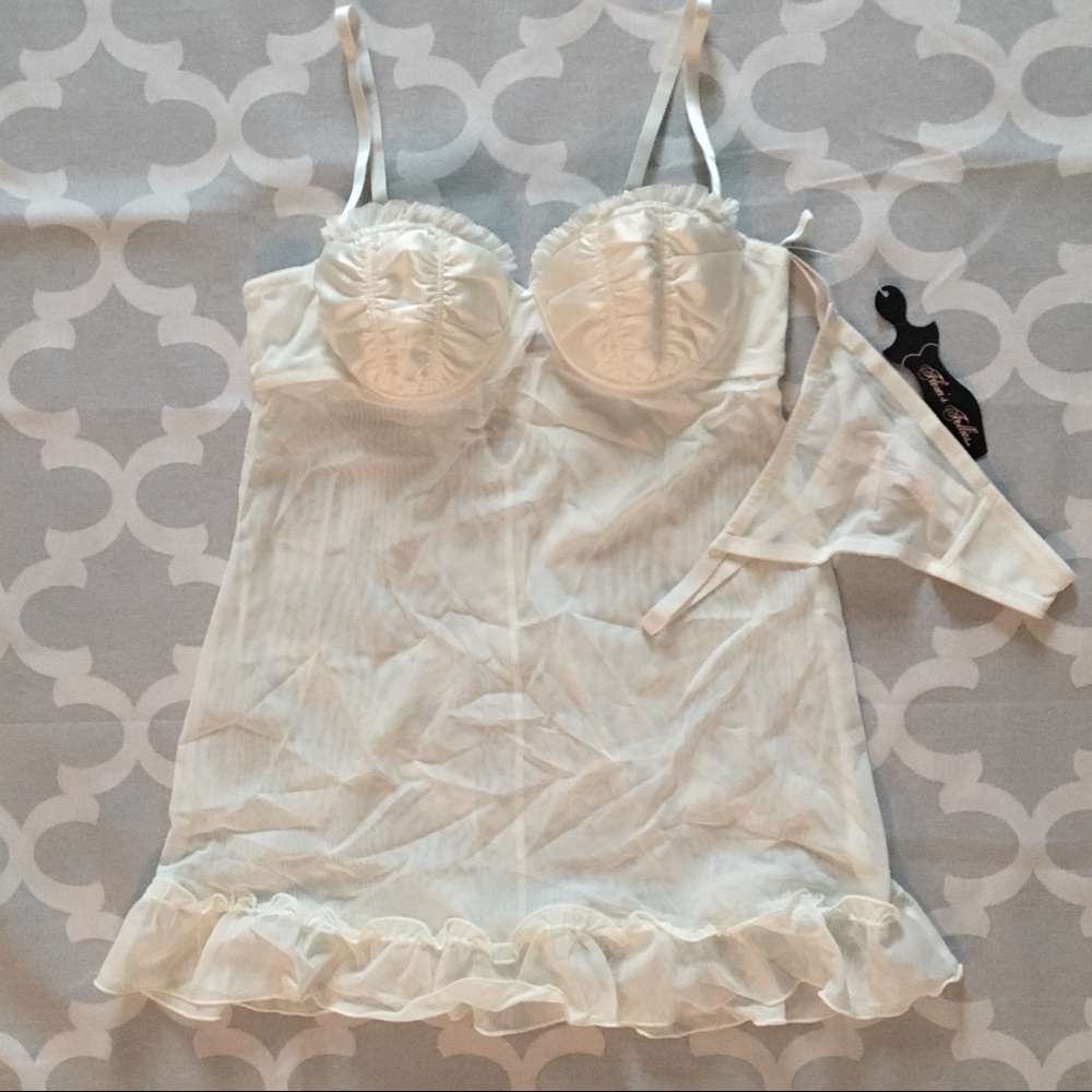 Flora's Follies Balconette Bra Babydoll w/ Thong
